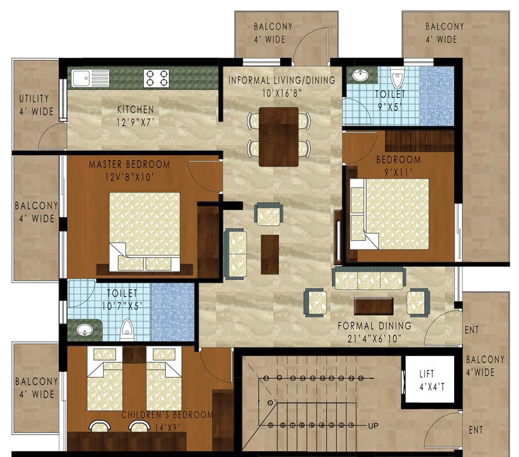 3 BHK Flat in Urban The Empress in HSR Layout, Bangalore - Image 921943