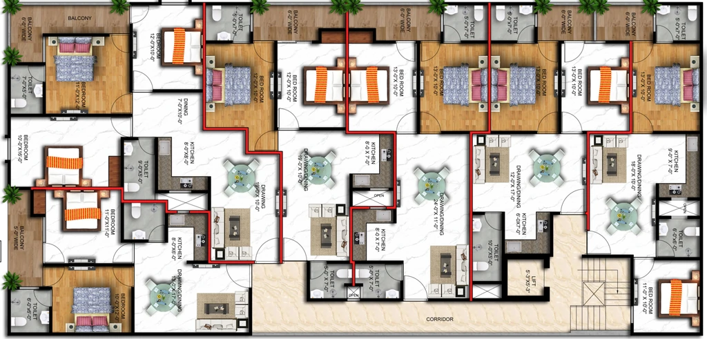 Floor Plan of Venice Aspire in Sector 1, Greater Noida - Image 411541