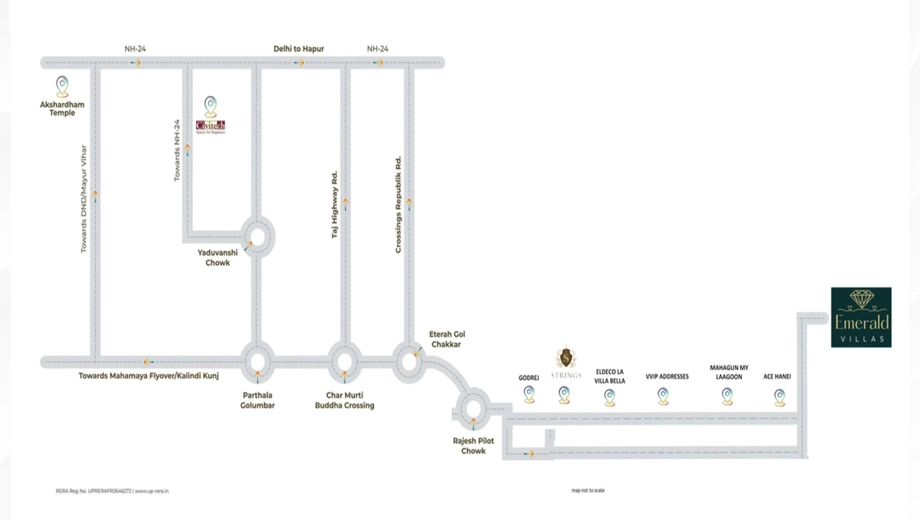 Location of Shri Ram Emerald Villas - Image 411552