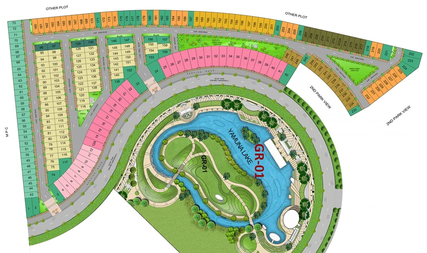 Master Plan of Gaur Lakeshore Villas in Yamuna Expressway, Greater Noida - Image 411561