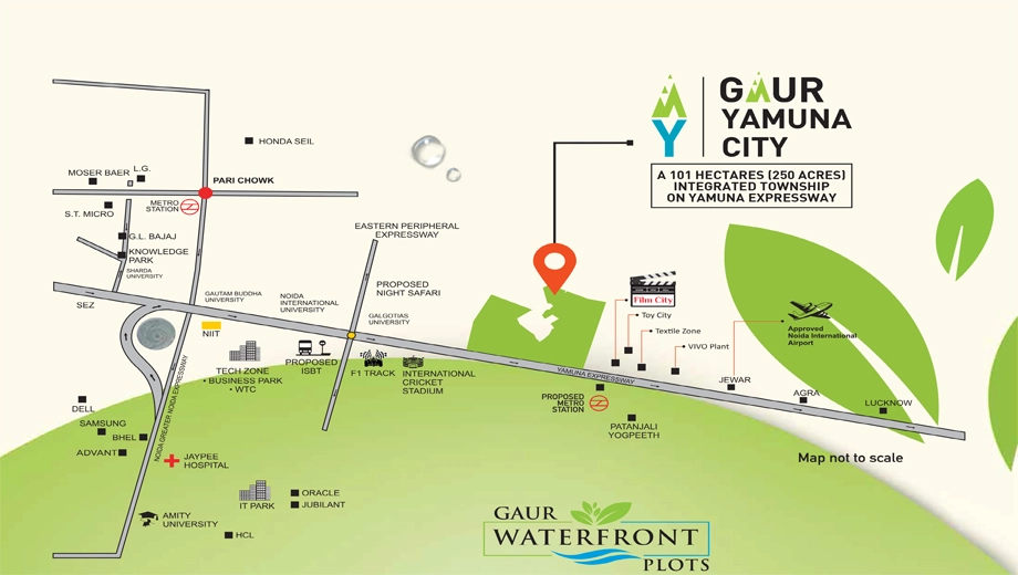 Location of Gaur Waterfront Plots in Yamuna Expressway, Greater Noida - Image 411567