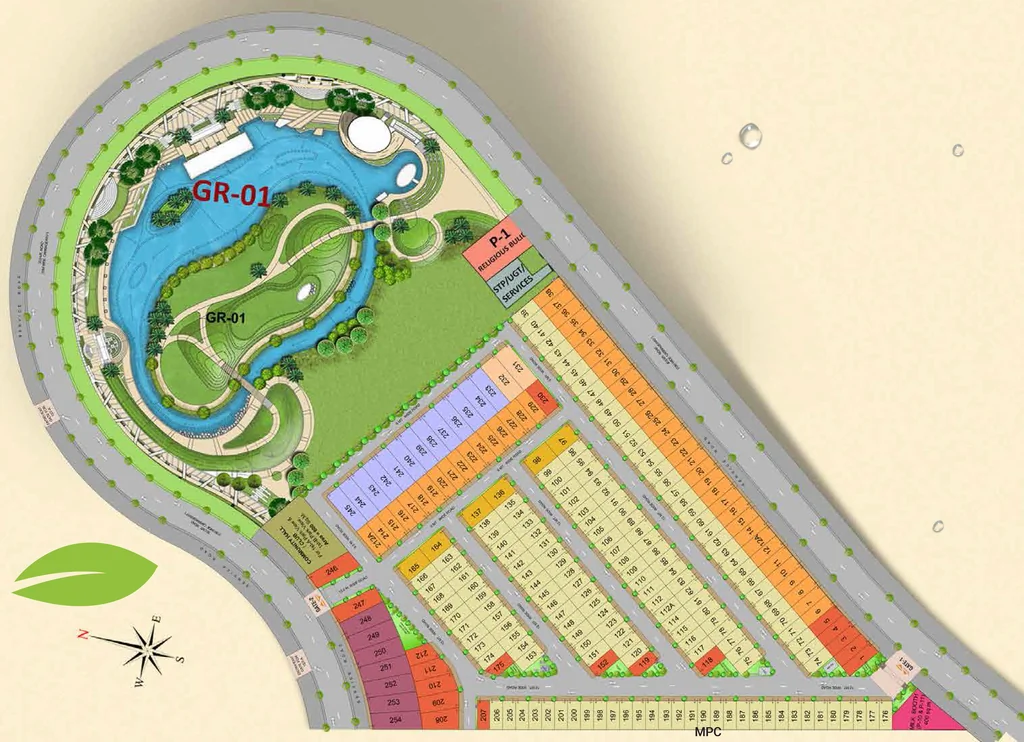 Master Plan of Gaur Waterfront Plots in Yamuna Expressway, Greater Noida - Image 411568