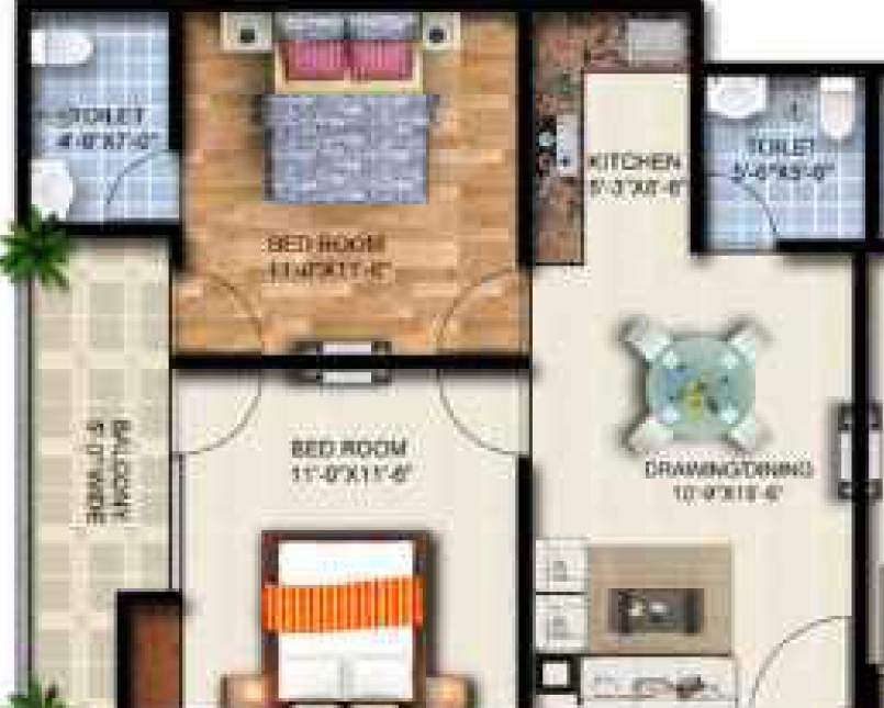 2 BHK Flat in Harmony Heights in Knowledge ParK 5, Greater Noida - Image 921861