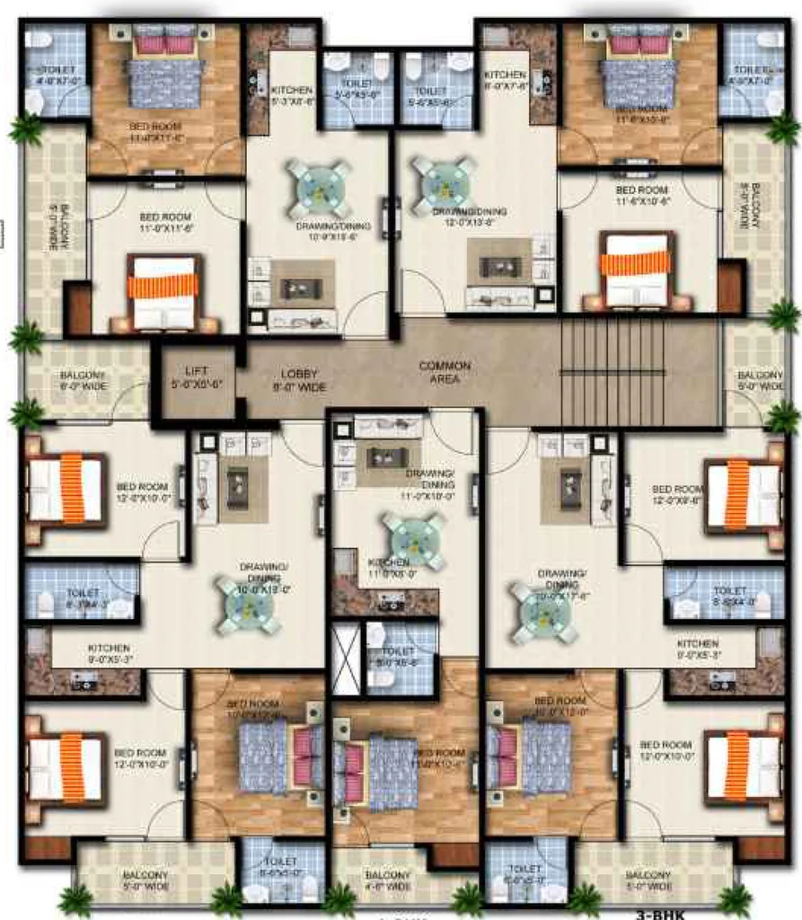 Floor Plan of Harmony Heights in Knowledge ParK 5, Greater Noida - Image 411577