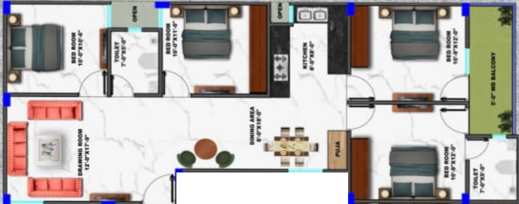 4 BHK Flat in Lucky Antalya Heights Phase 3 in Sector 1, Greater Noida - Image 921865