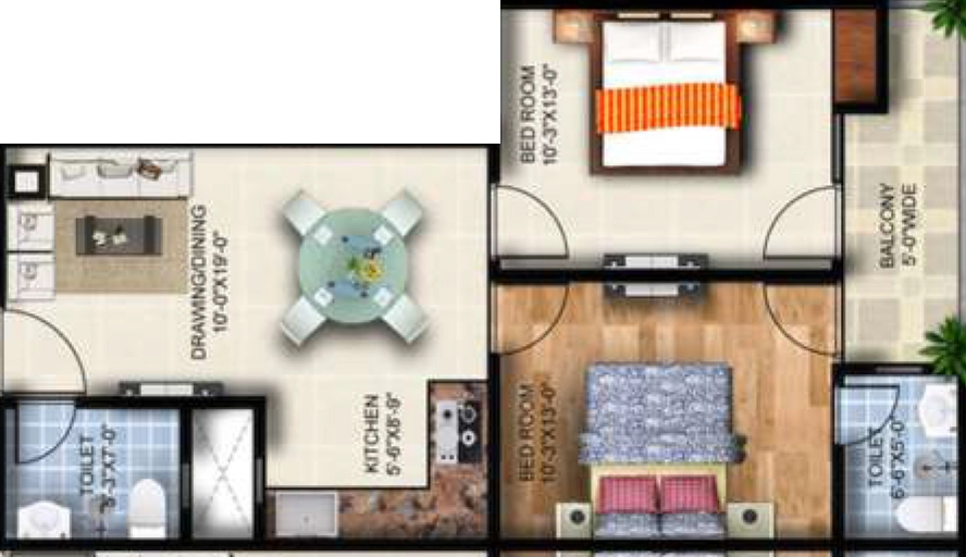 2 BHK Flat in Vyom Metro Apartments in Knowledge ParK 5, Greater Noida - Image 921867
