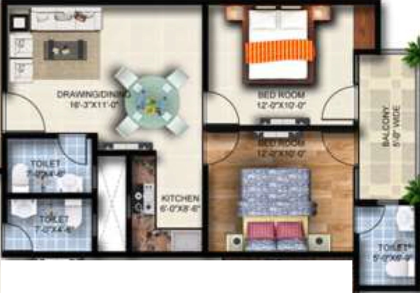 2 BHK Flat in Vyom Metro Apartments in Knowledge ParK 5, Greater Noida - Image 921868