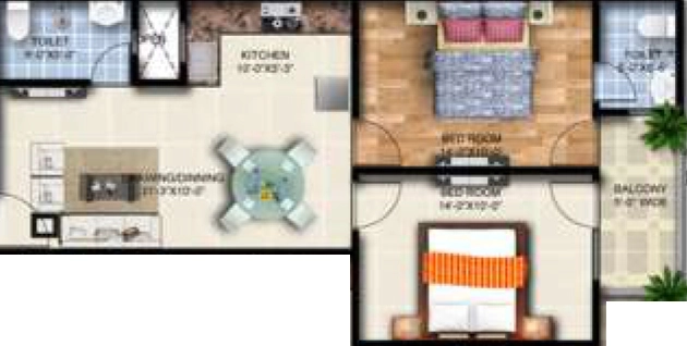 2 BHK Flat in Vyom Metro Apartments in Knowledge ParK 5, Greater Noida - Image 921866