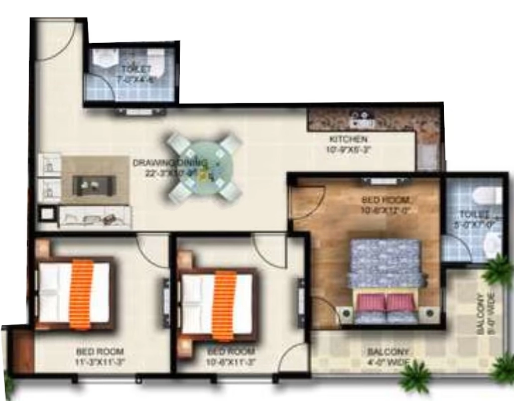 3 BHK Flat in Vyom Metro Apartments in Knowledge ParK 5, Greater Noida - Image 921869