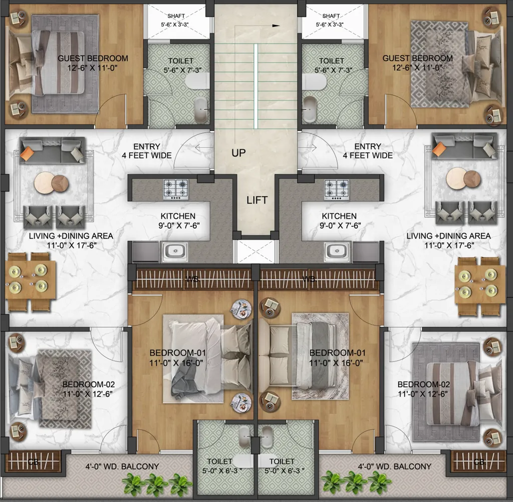 Floor Plan of NS Green Avenue in Sector 16 B, Greater Noida - Image 411613