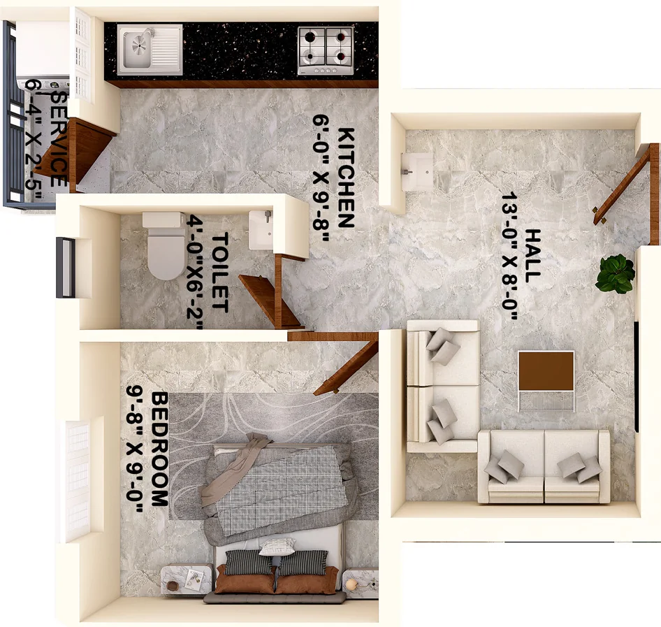 1 BHK Flat in LD Mayura in Semmancheri, Chennai - Image 921871