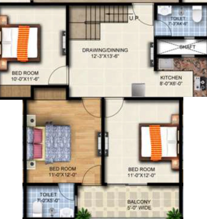 3 BHK Flat in Rudransh Pearl Vista in Noida Extention, Greater Noida - Image 921879