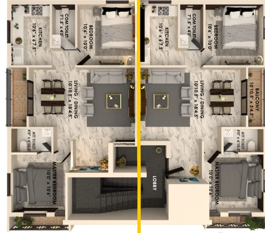 Floor Plan of LD Sierra in Sholinganallur, Chennai - Image 411634