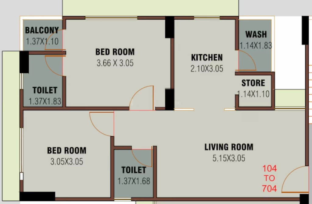 2 BHK Flat in RS Nihar Nilayam in Chandkheda, Ahmedabad - Image 921882