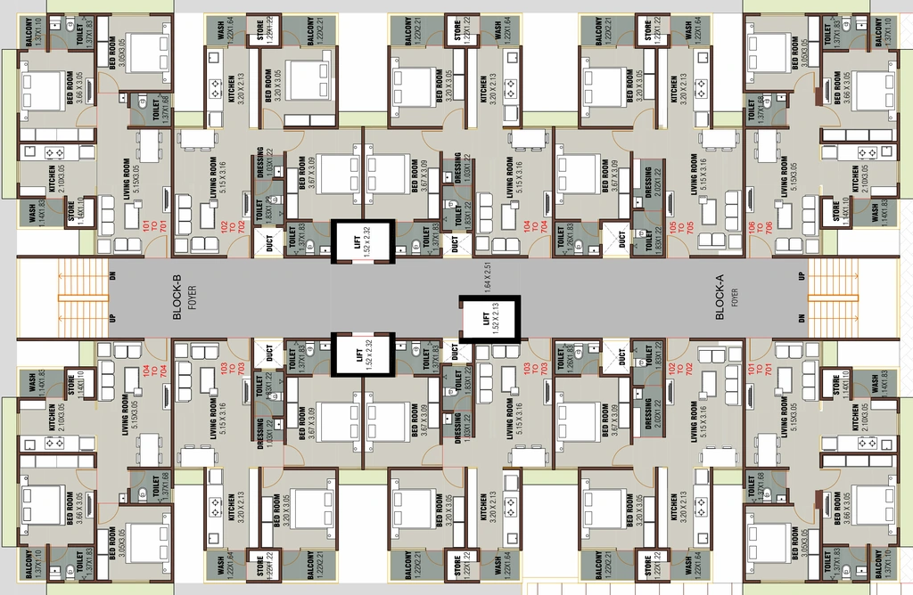 Floor Plan of RS Nihar Nilayam in Chandkheda, Ahmedabad - Image 411647