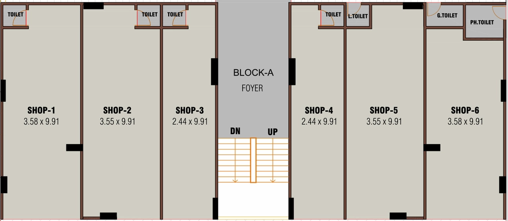 Floor Plan of Commercial RS Nihar Nilayam in Chandkheda, Ahmedabad - Image 411662