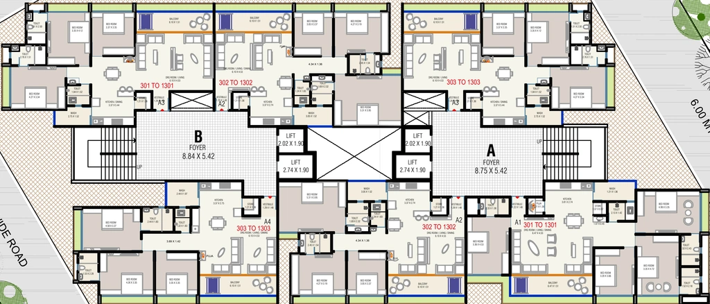 Floor Plan of Sai Green Ville in Nikol, Ahmedabad - Image 411681
