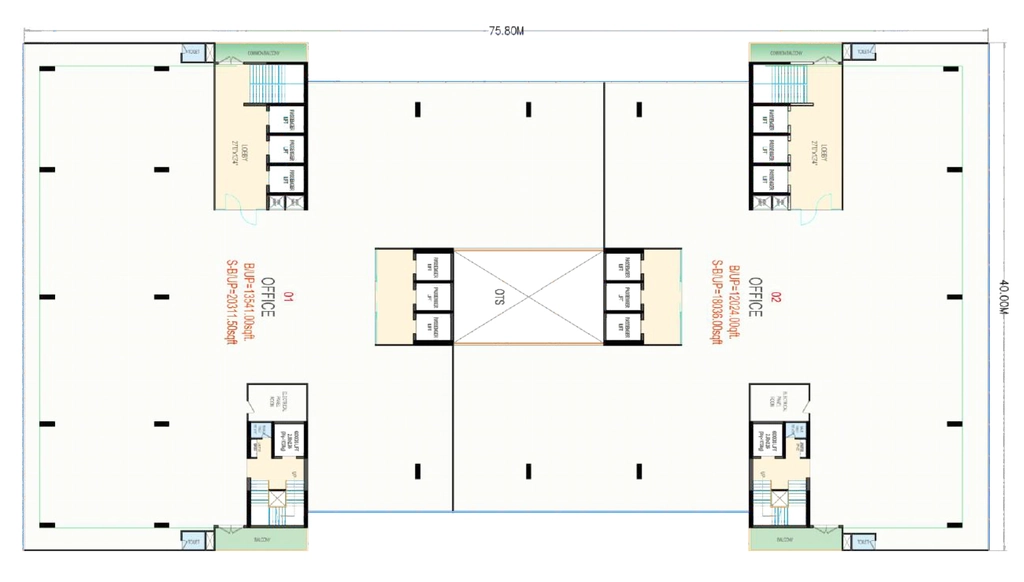 Floor Plan of Aditya Prakash Nexus Tech Park in Bhawrasla, Indore - Image 412133