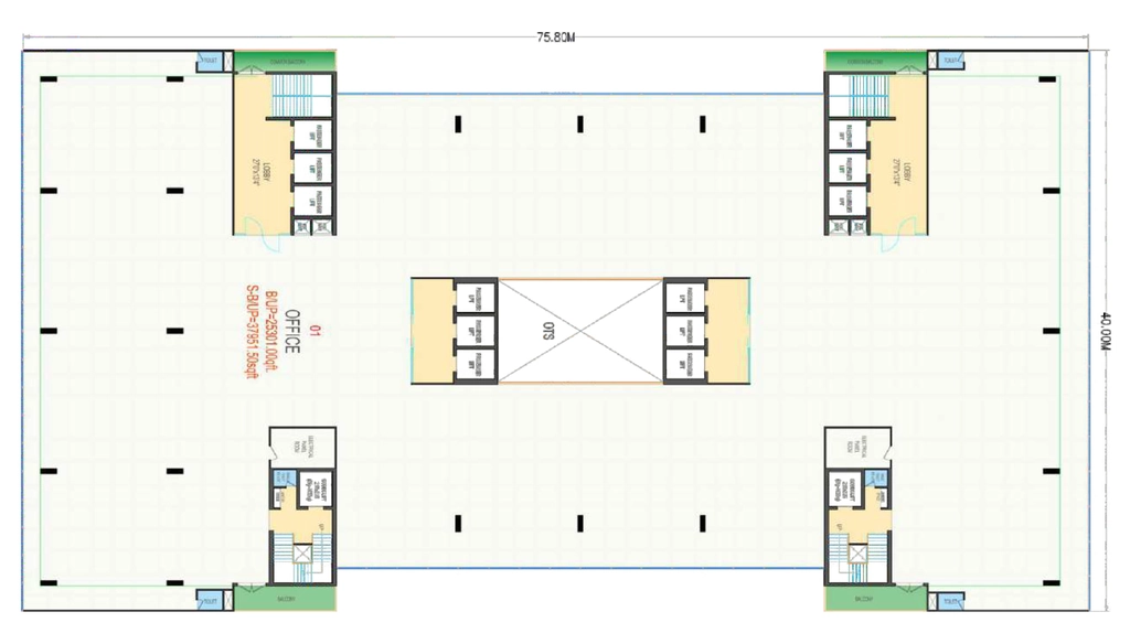 Floor Plan of Aditya Prakash Nexus Tech Park in Bhawrasla, Indore - Image 412134