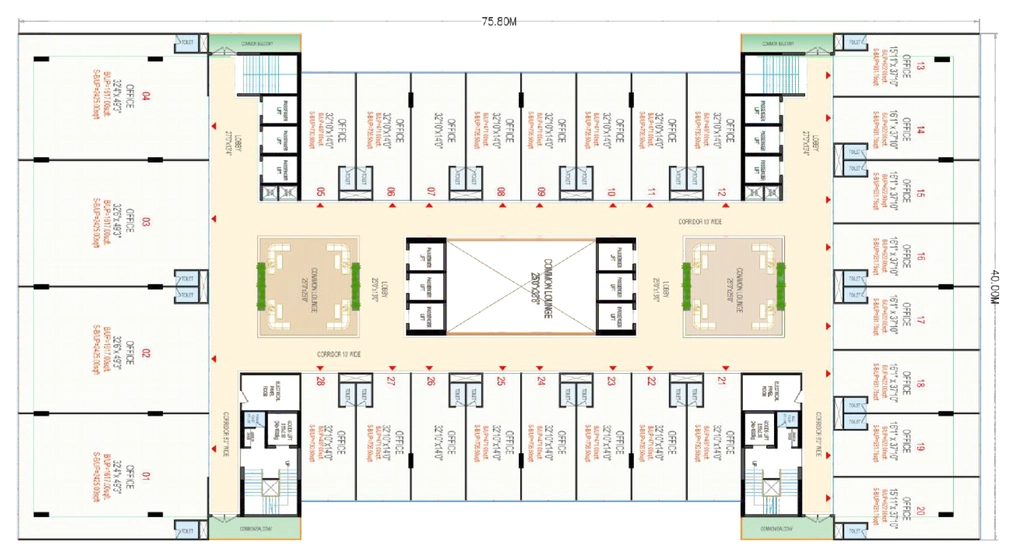 Floor Plan of Aditya Prakash Nexus Tech Park in Bhawrasla, Indore - Image 412137