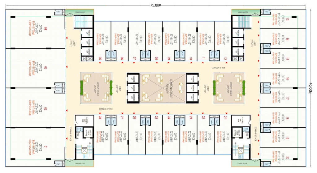 Floor Plan of Aditya Prakash Nexus Tech Park in Bhawrasla, Indore - Image 412136