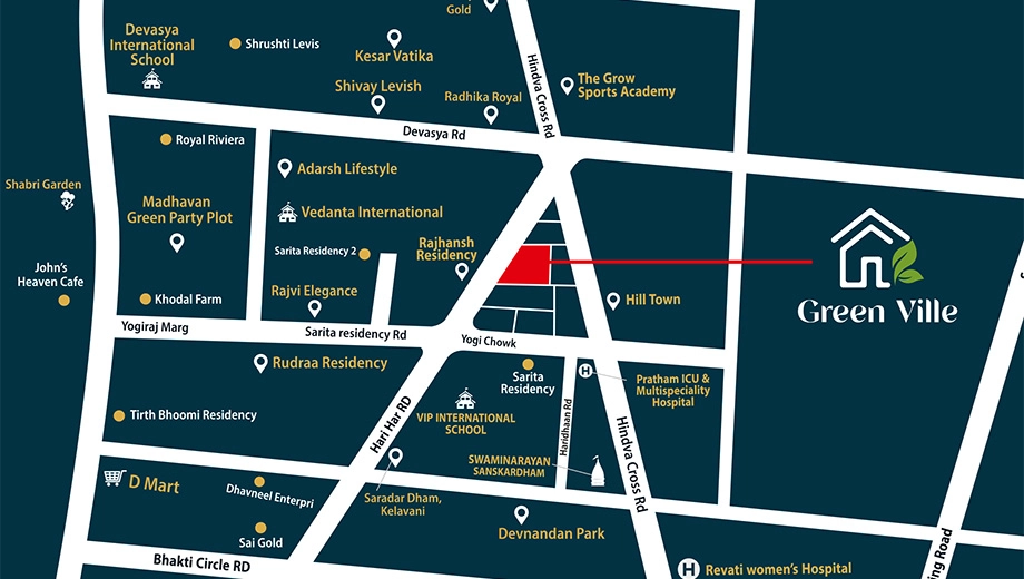Location of Commercial Sai Green Ville in Nikol, Ahmedabad - Image 411702