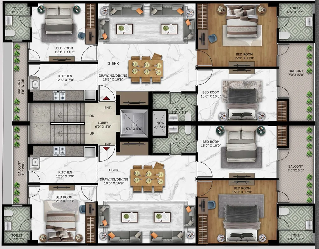 Floor Plan of Radhike Calista Heights in Noida Extention, Greater Noida - Image 411757