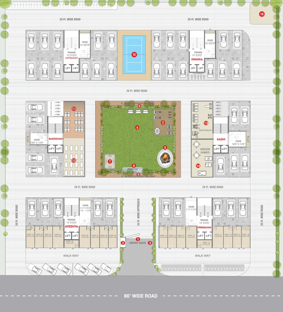 Master Plan of Seksaria Shantiban Dreams in Dholera, Ahmedabad - Image 411745