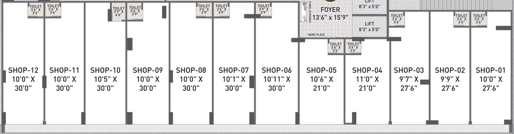 Floor Plan of Commercial Shivman Aura Parisar in New Maninagar, Ahmedabad - Image 411842