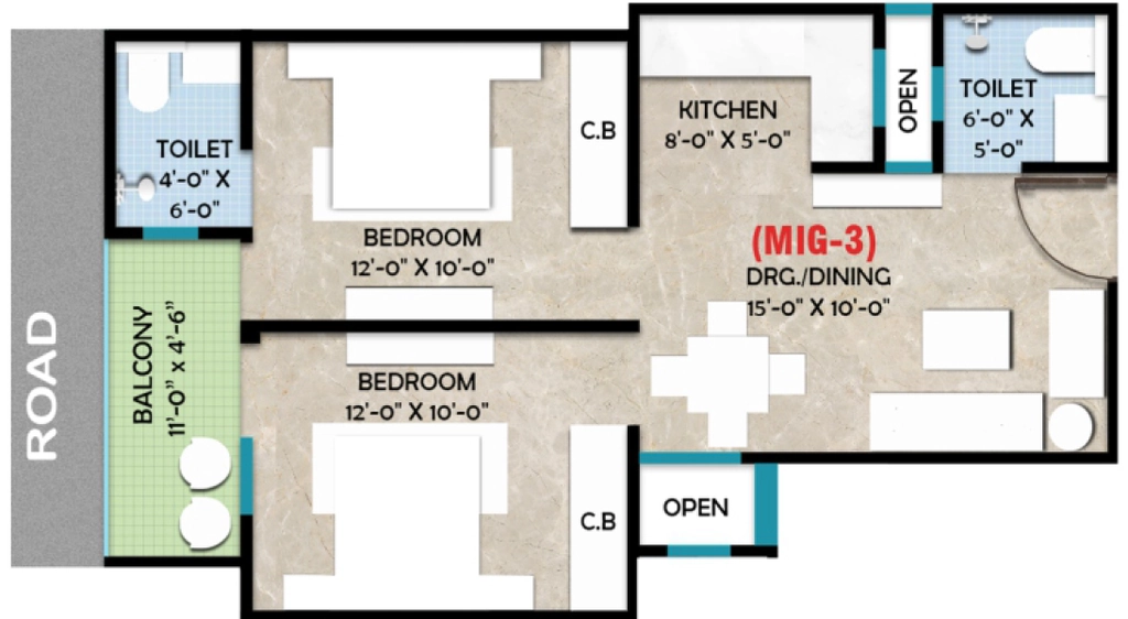2 BHK Flat in Saraswati Signature Homes in Sector 16 B, Greater Noida - Image 921967