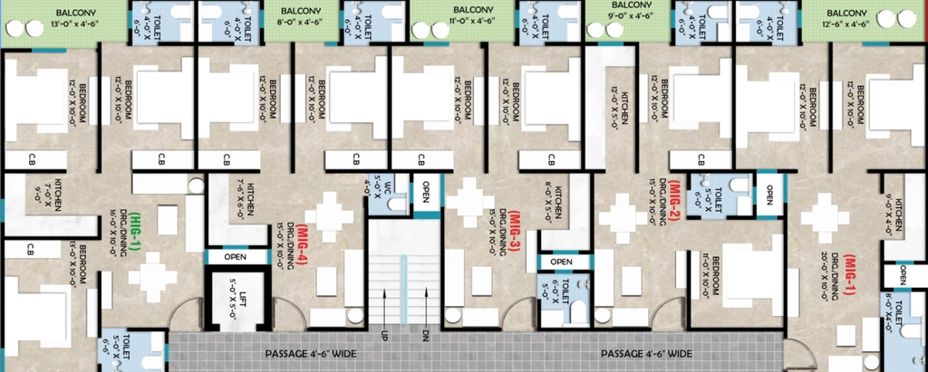 Floor Plan of Saraswati Signature Homes in Sector 16 B, Greater Noida - Image 411862