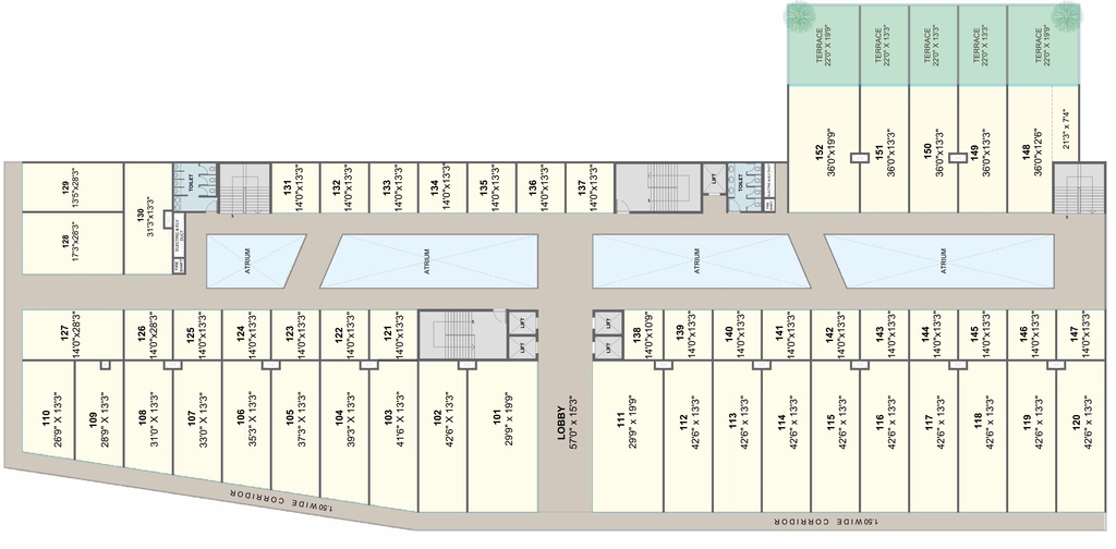 Floor Plan of Pristine Commerce Street in Moshi, Pune - Image 411884