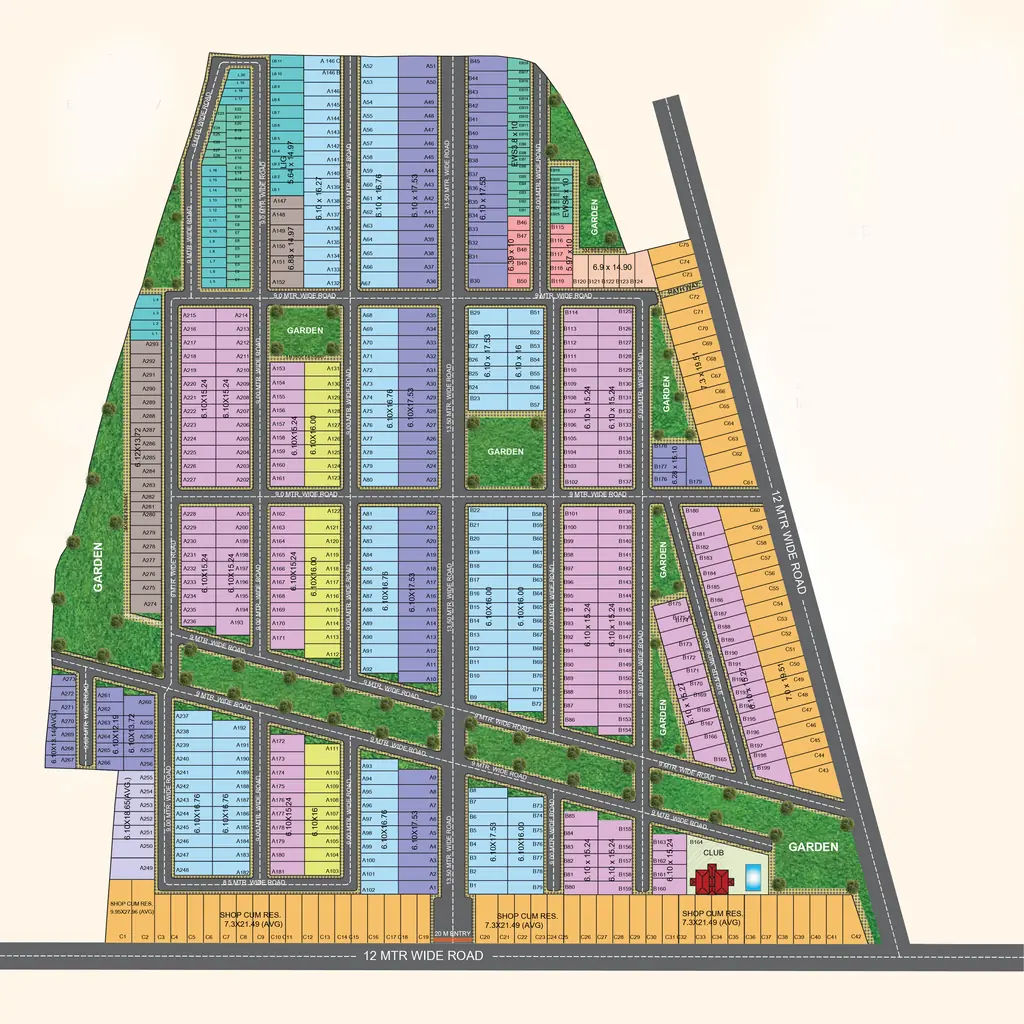 Master Plan of Airen Akashneem Vara in Mhow, Indore - Image 412151