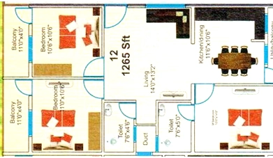 3 BHK Flat in Sai Sumukha Serinity in Peenya, Bangalore - Image 921997