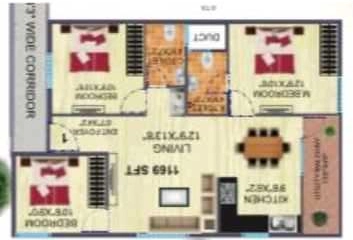 3 BHK Flat in Sai Sumukha Swiss Lights in JP Nagar, Bangalore - Image 922012