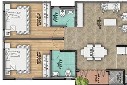 2 BHK Flat in yatish SYS Tranquil in Kasavanhalli, Bangalore - Image 921990
