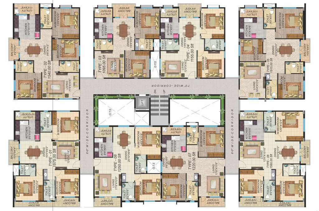 Floor Plan of Neev Stone Oaks in Hosa Road, Bangalore - Image 411905