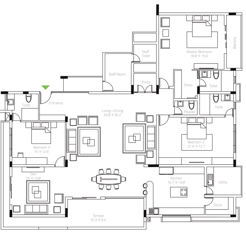 3 BHK Flat in Neev Le Grande in Kasavanhalli, Bangalore - Image 921983