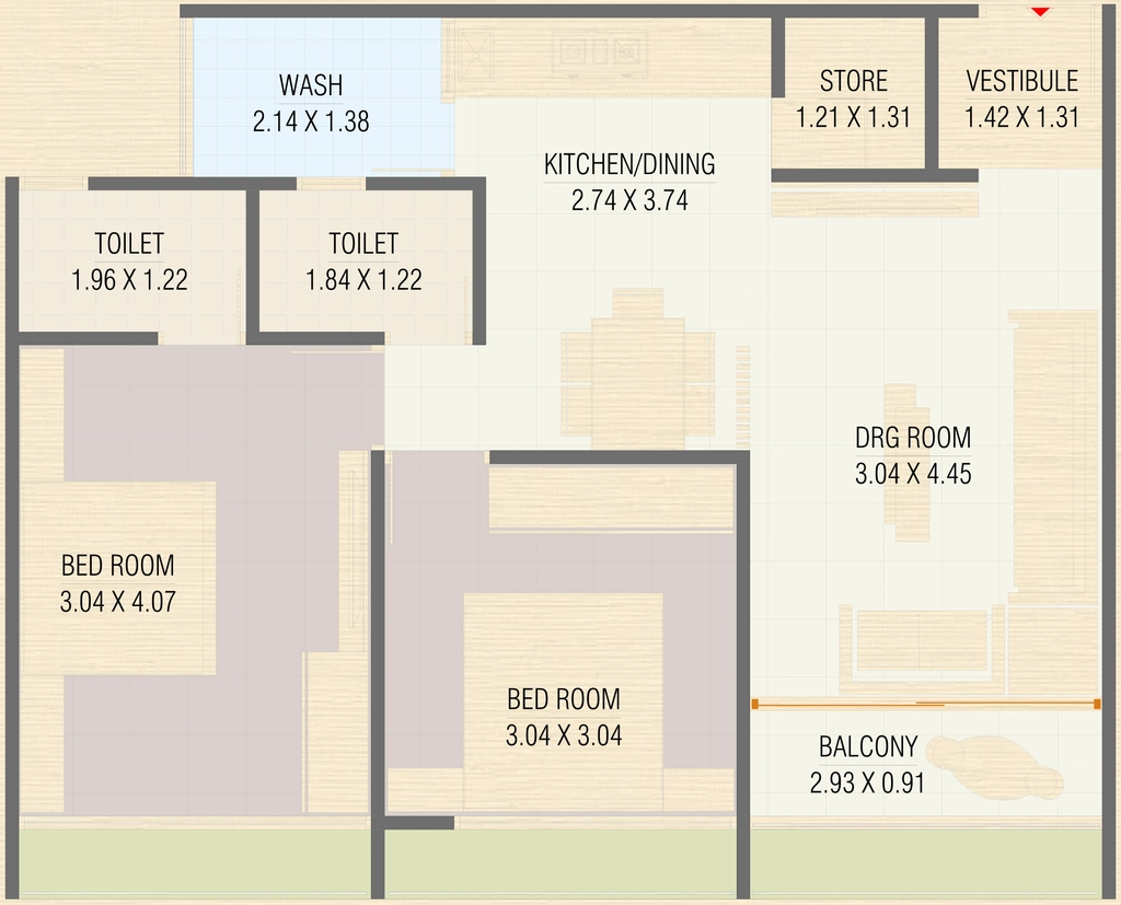 2 BHK Flat in Sunrise Exotica in Hanspura, Ahmedabad - Image 921987