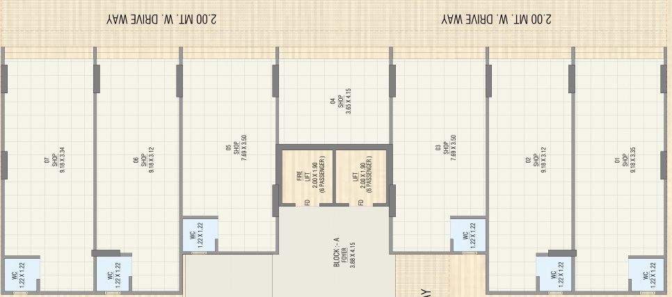 Floor Plan of Commercial Sunrise Exotica in Hanspura, Ahmedabad - Image 411935