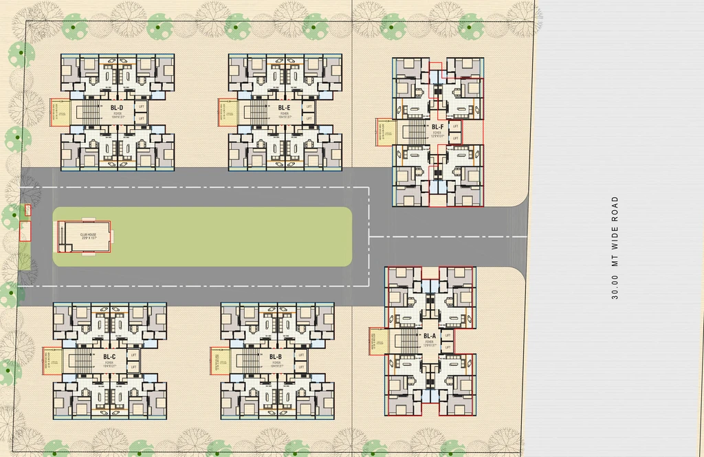 Master Plan of Commercial Sunrise Exotica in Hanspura, Ahmedabad - Image 411933