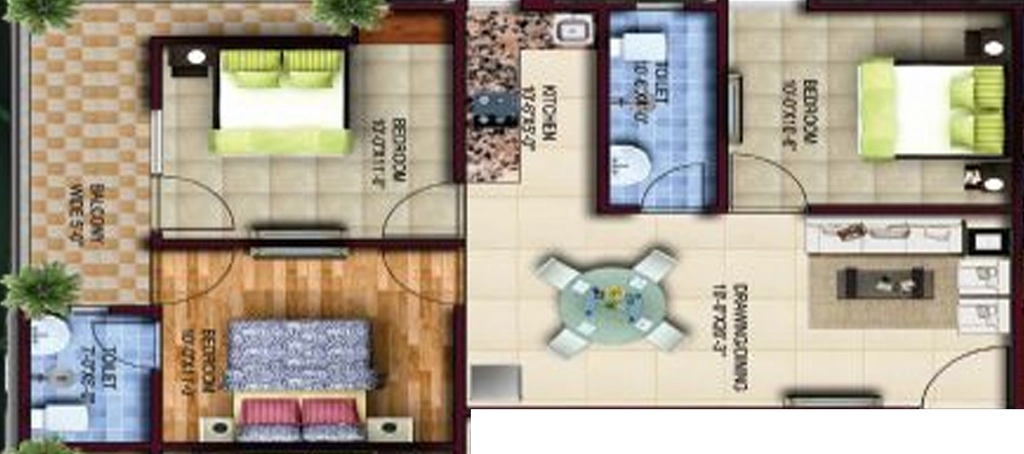 3 BHK Flat in Vihaan Green Heaven in Noida Extention, Greater Noida - Image 922002
