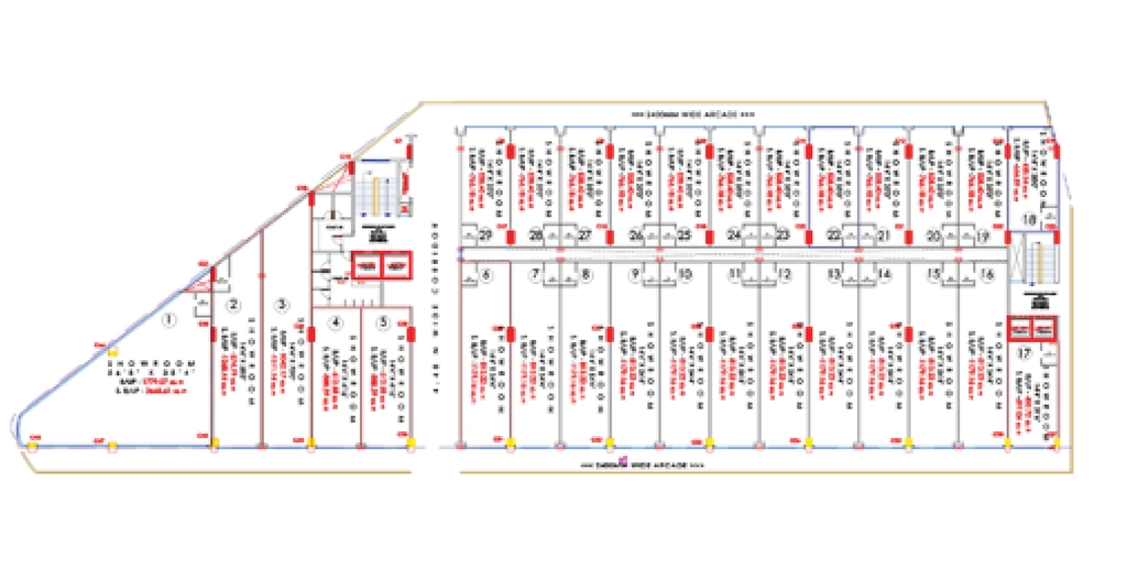Floor Plan of Vibrant Vini Commercial in Bicholi Mardana, Indore - Image 412420