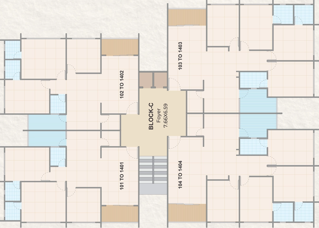 Floor Plan of Tapas Fortune Empire in Hanspura, Ahmedabad - Image 411956