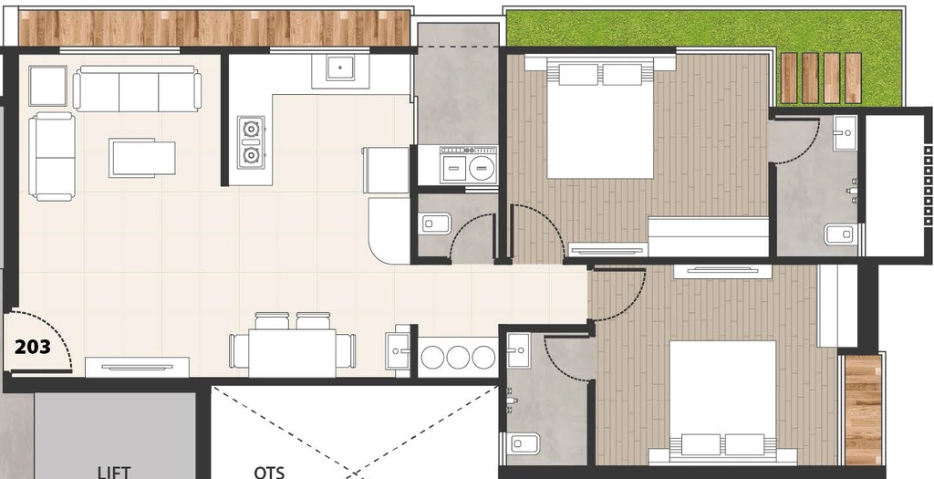 2 BHK Flat in Santvan Rizon in Palanpur, Surat - Image 922010
