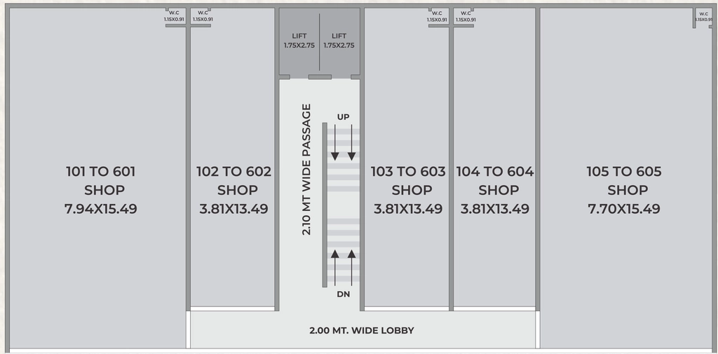 Floor Plan of Commercial Tapas Fortune Empire in Hanspura, Ahmedabad - Image 411978