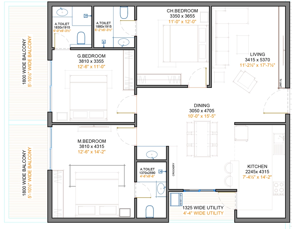 3 BHK Flat in Varahi One in Chandanagar, Hyderabad - Image 922014