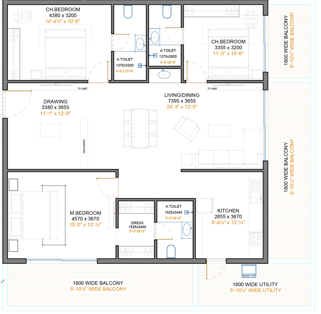 3 BHK Flat in Varahi One in Chandanagar, Hyderabad - Image 922016