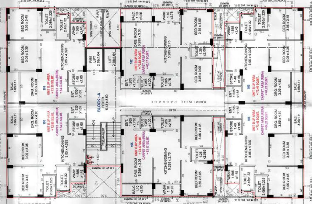 Floor Plan of Tricon DS 208 in Vastral, Ahmedabad - Image 412014