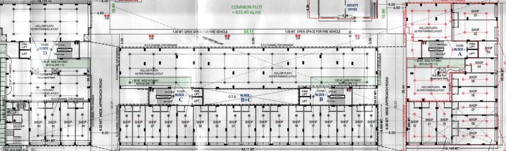 Floor Plan of Commercial Tricon DS 208 in Vastral, Ahmedabad - Image 412019